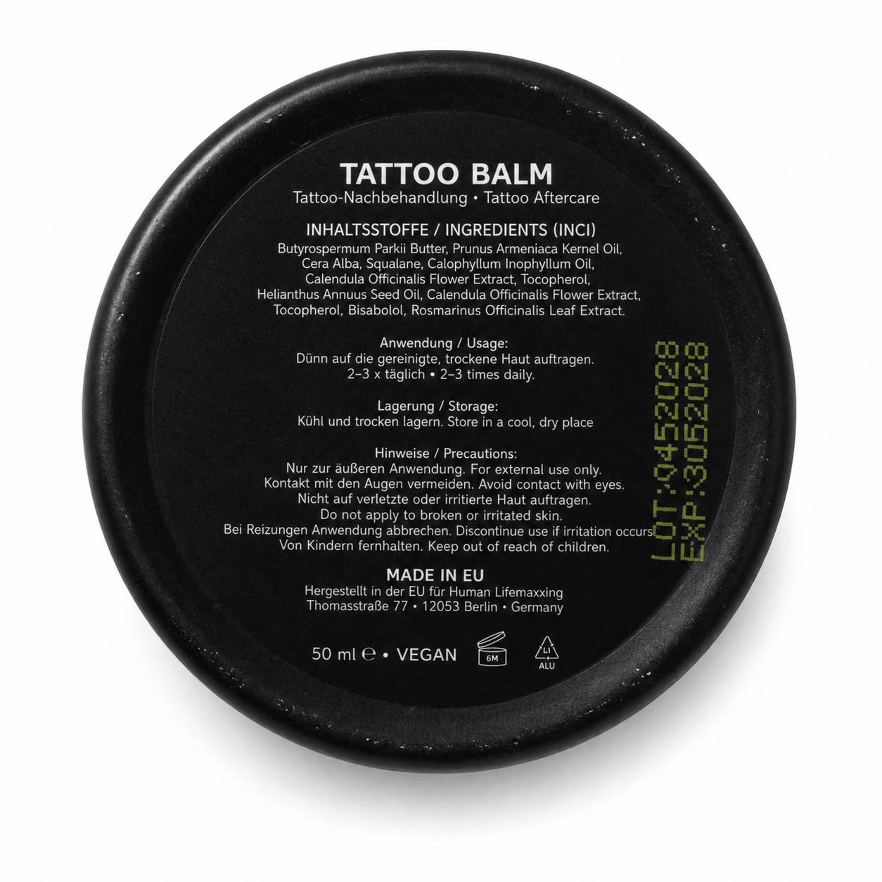 PREMIUM TATTOO BALM - high end skincare for tattooed skin