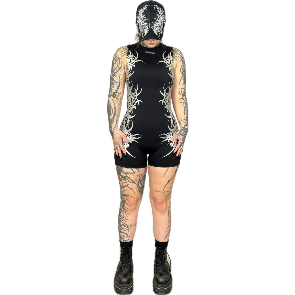 CONSUMED x FERAL - TRIBAL ROMPER SILVER I UNISEX
