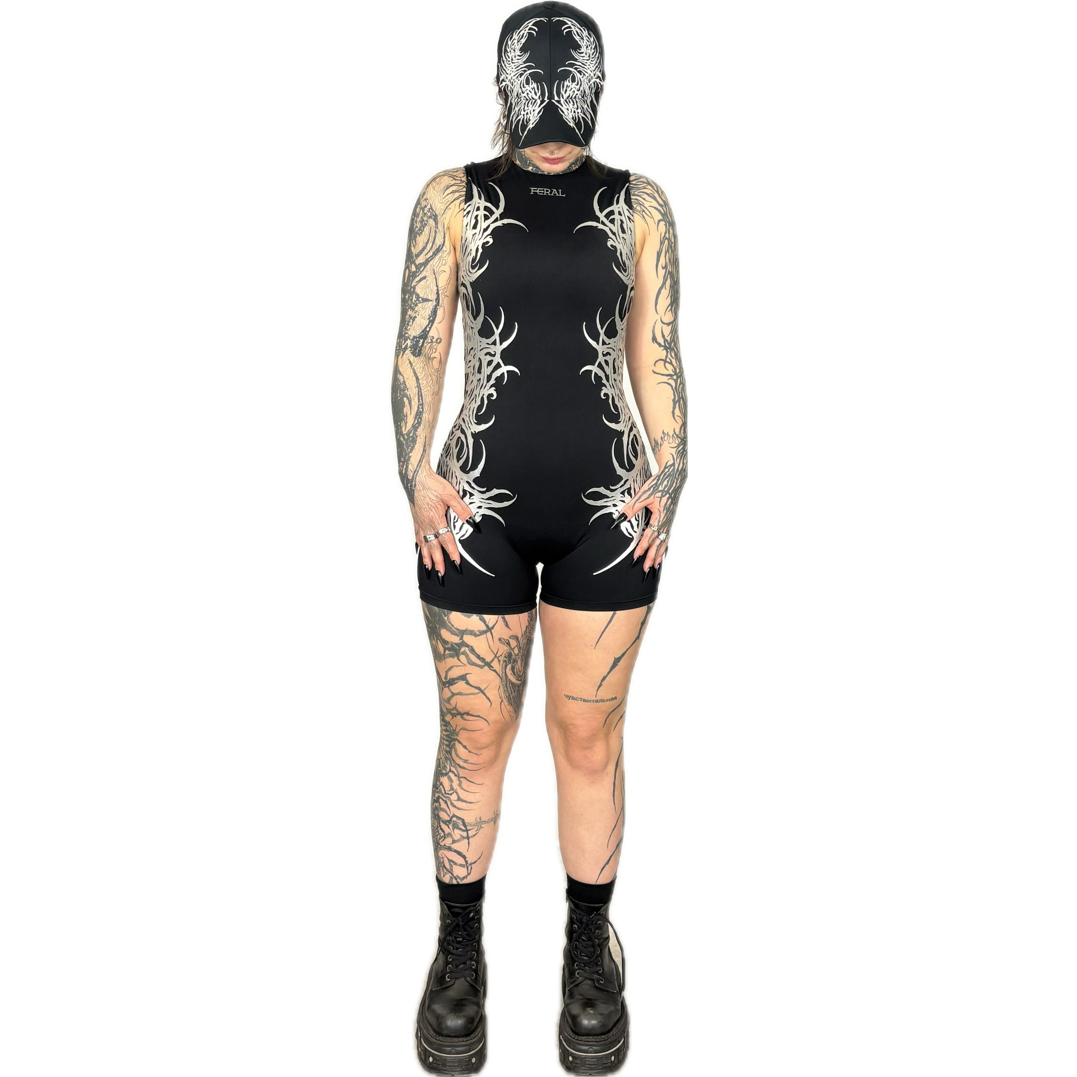 CONSUMED x FERAL - TRIBAL ROMPER SILVER I UNISEX