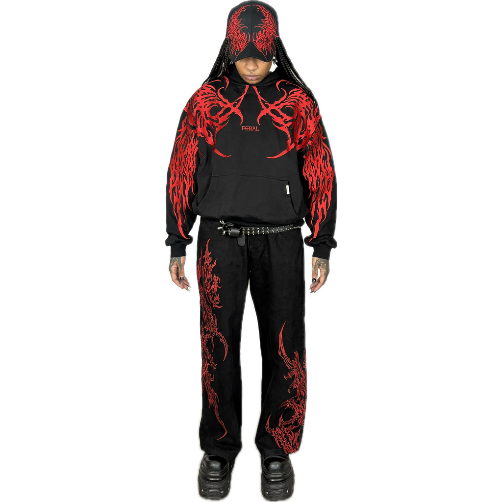 CONSUMED x FERALCLO - TRIBAL HOODIE I UNISEX