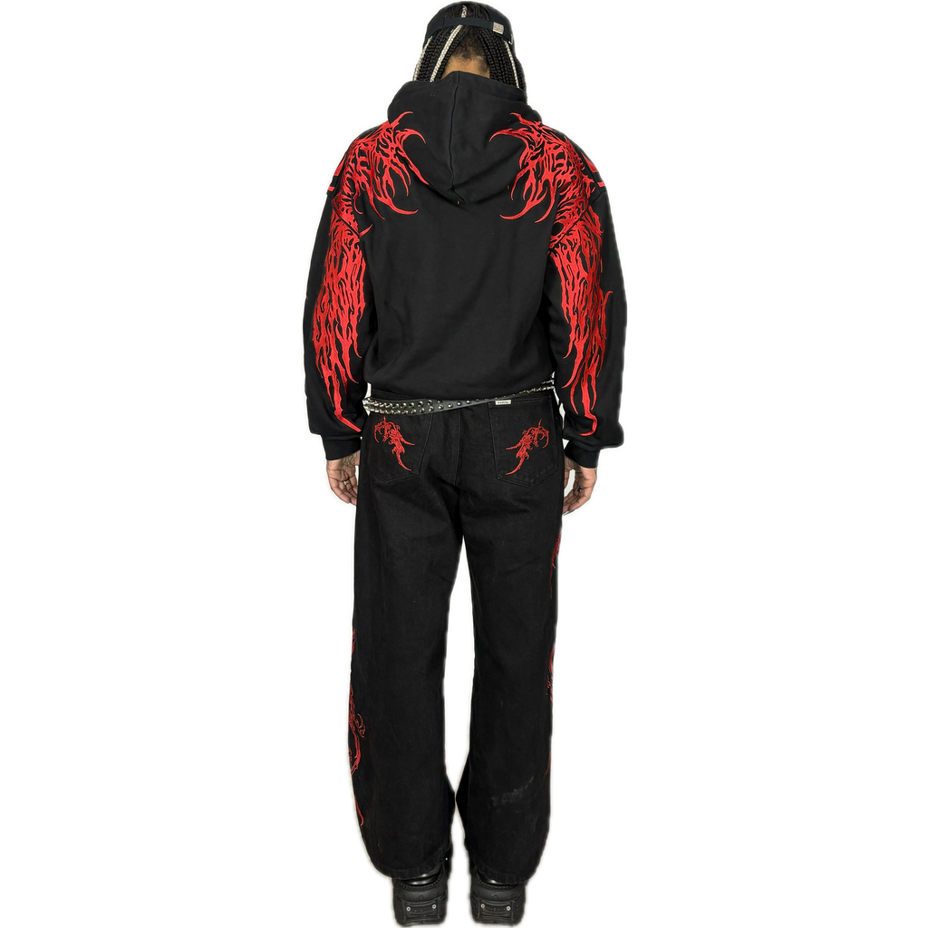 CONSUMED x FERALCLO - TRIBAL HOODIE I UNISEX