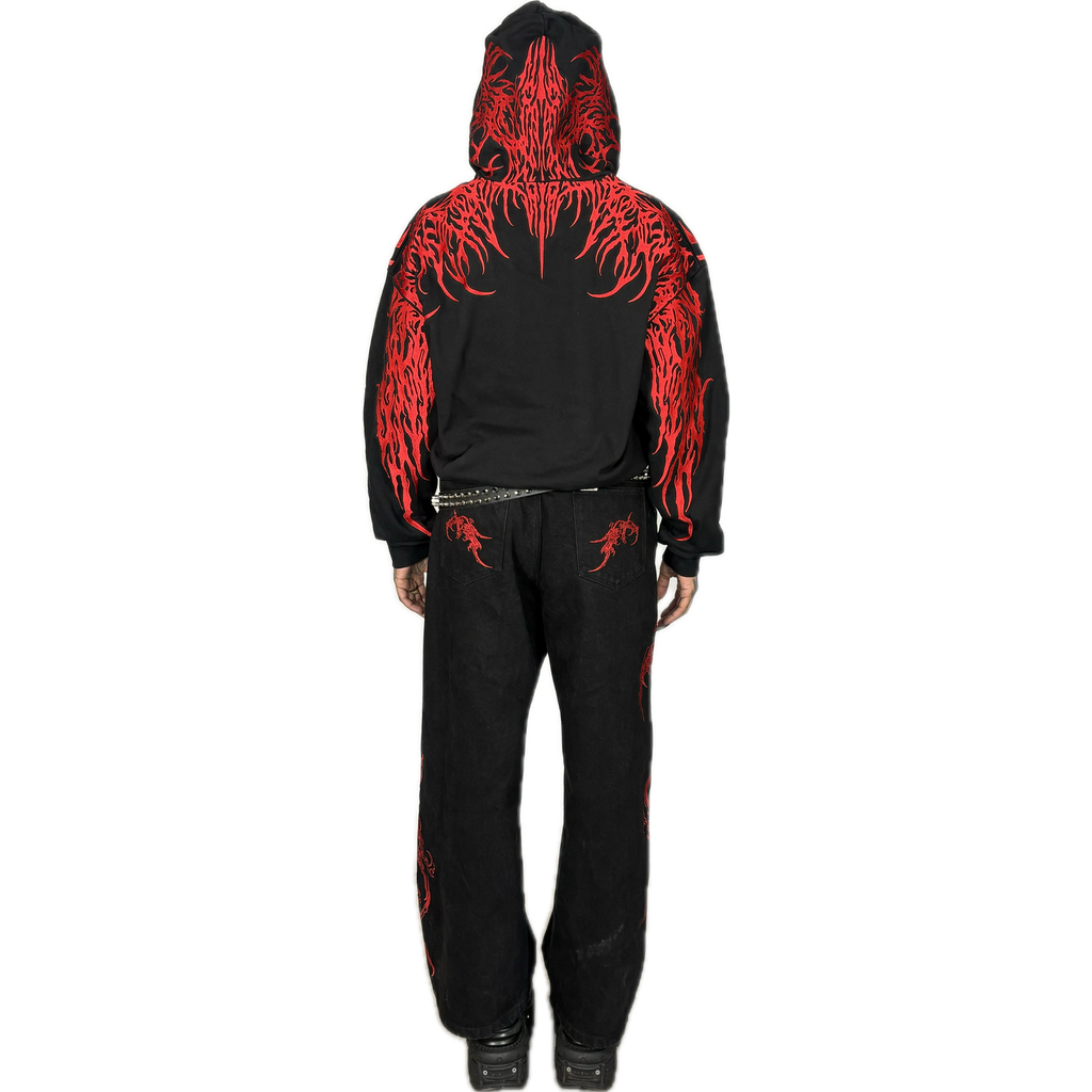 CONSUMED x FERALCLO - TRIBAL HOODIE I UNISEX