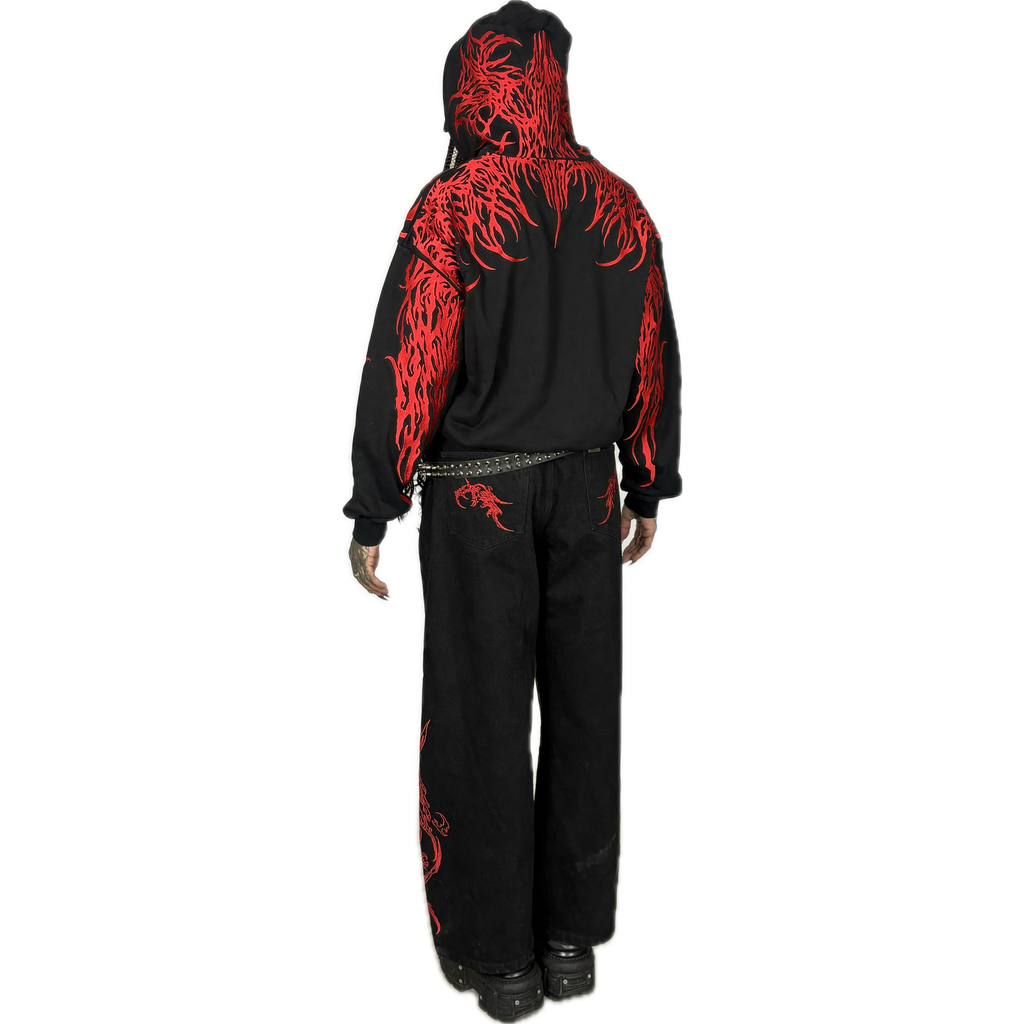 CONSUMED x FERALCLO - TRIBAL HOODIE I UNISEX