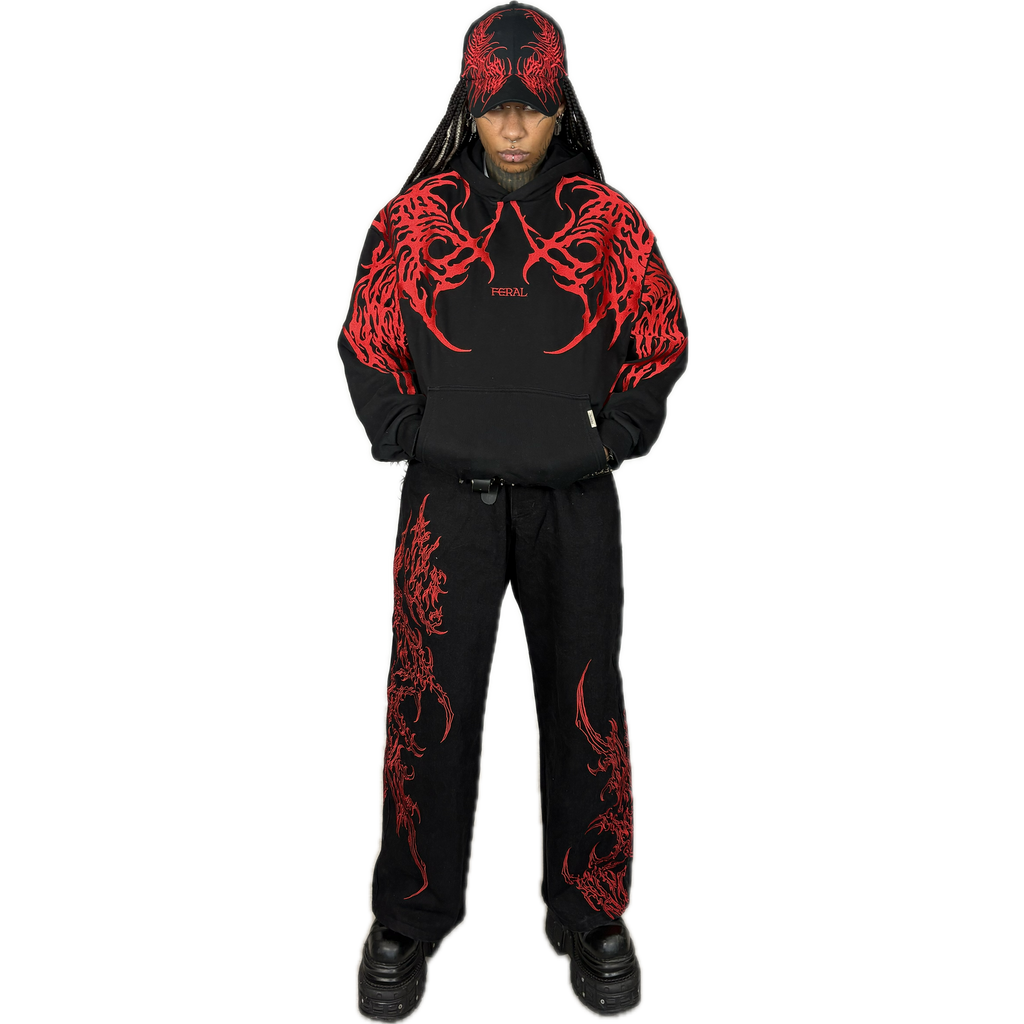 CONSUMED x FERALCLO - TRIBAL HOODIE I UNISEX