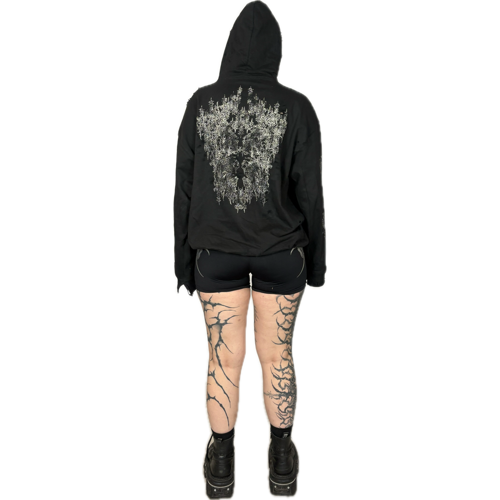 SIGNATURE GOTHIC - DISTRESSED HOODIE I UNISEX