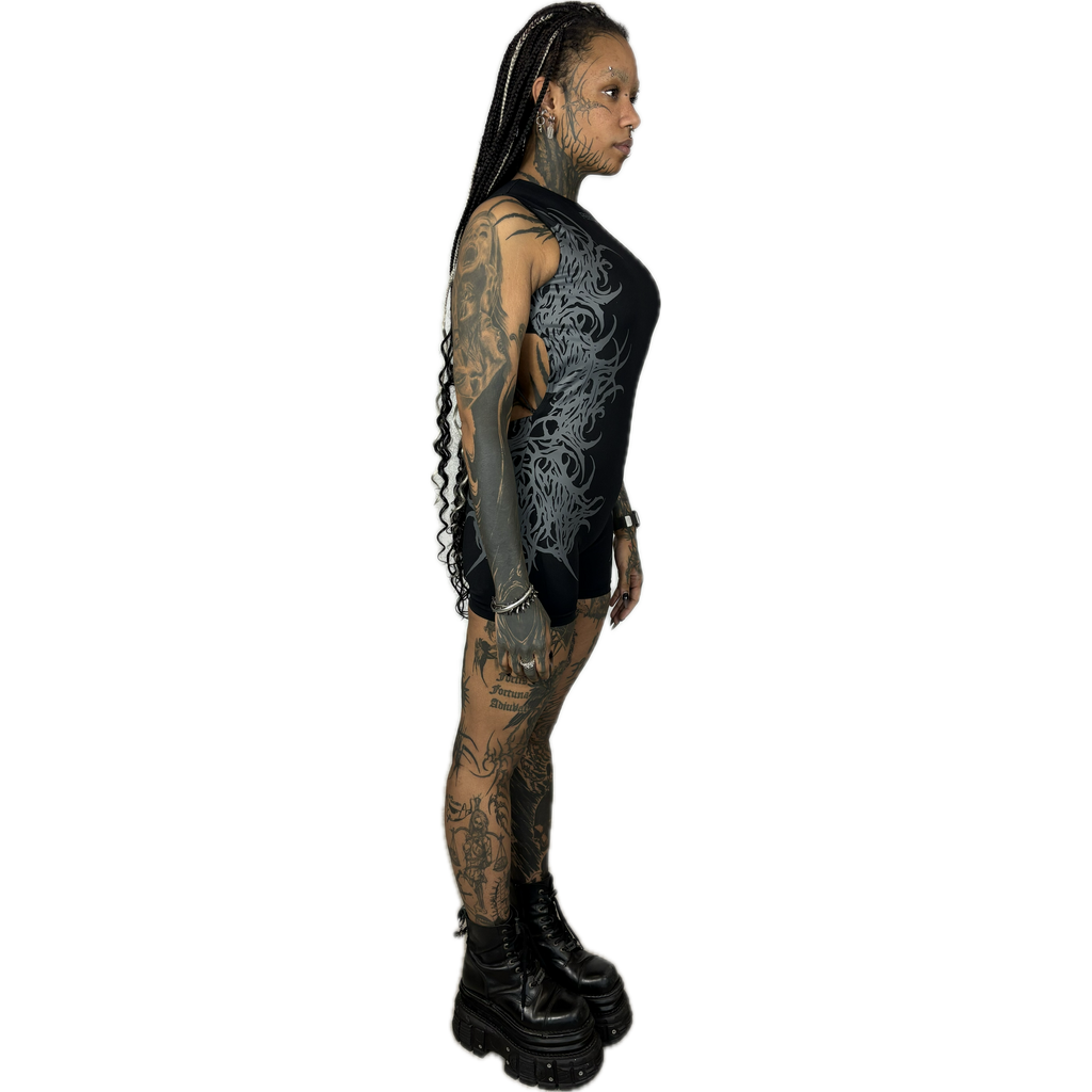 CONSUMED x FERAL - TRIBAL ROMPER GREY I UNISEX