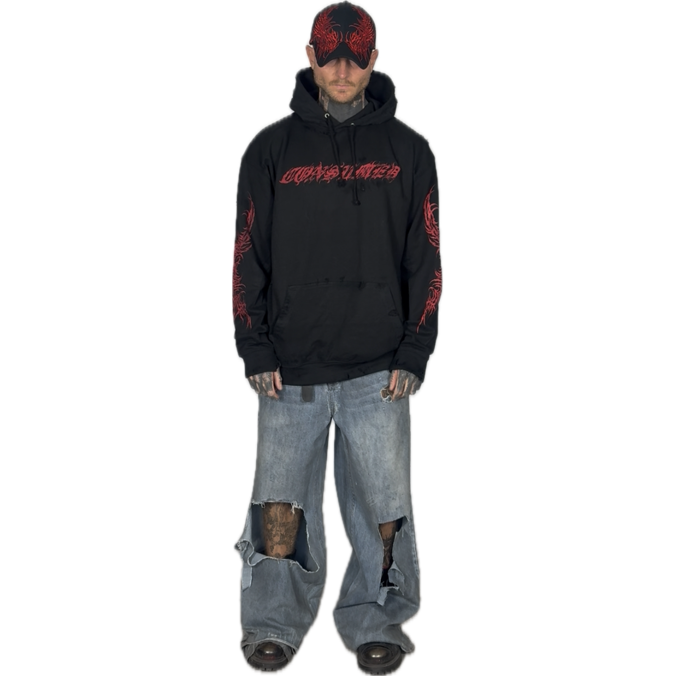 SIGNATURE CHAOS - DISTRESSED HOODIE I UNISEX