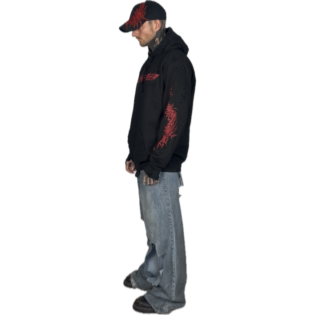 SIGNATURE CHAOS - DISTRESSED HOODIE I UNISEX