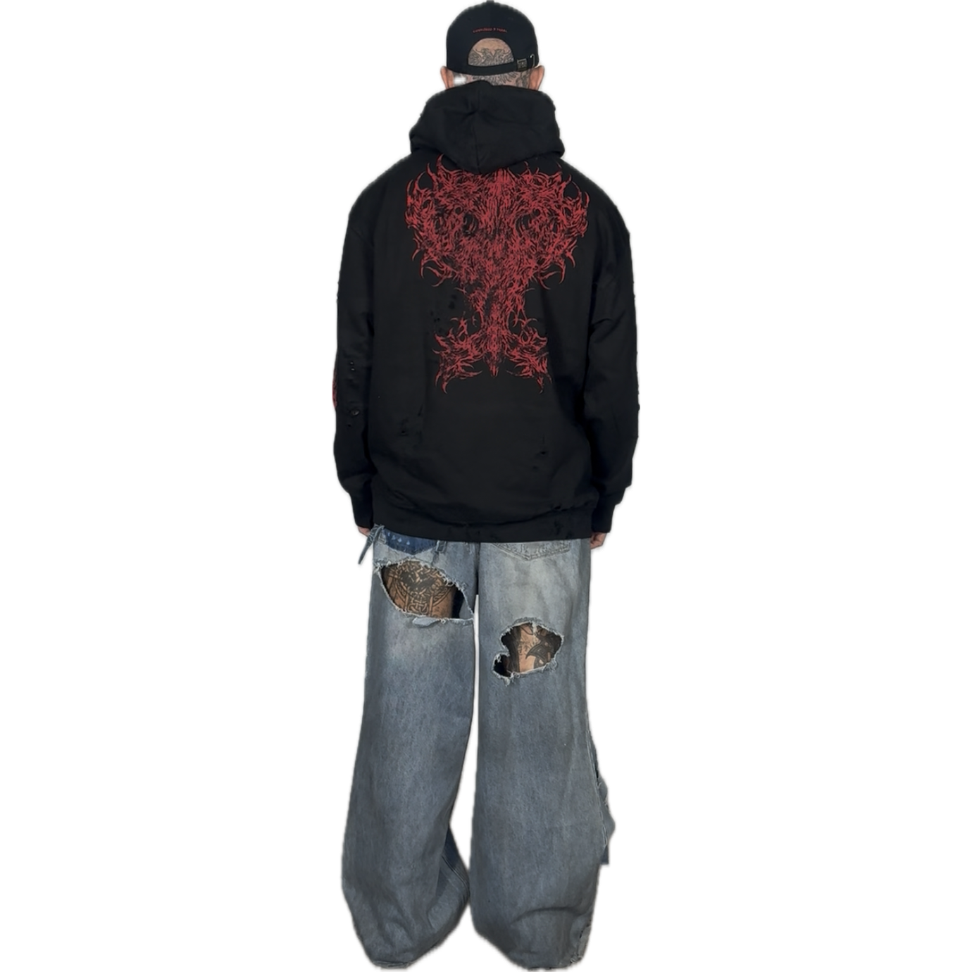 SIGNATURE CHAOS - DISTRESSED HOODIE I UNISEX