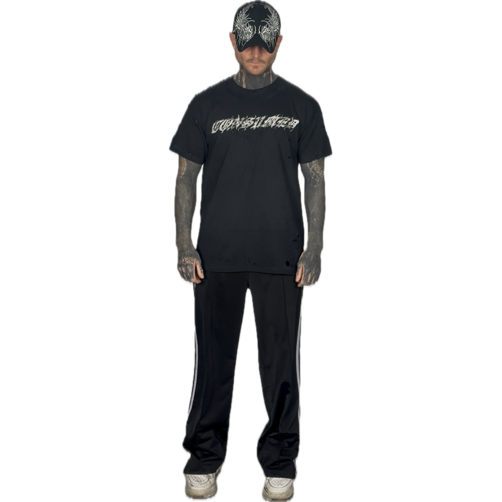 CONSUMED SIGNATURE - DISTRESSED SHIRT WHITE DRAGON I UNISEX