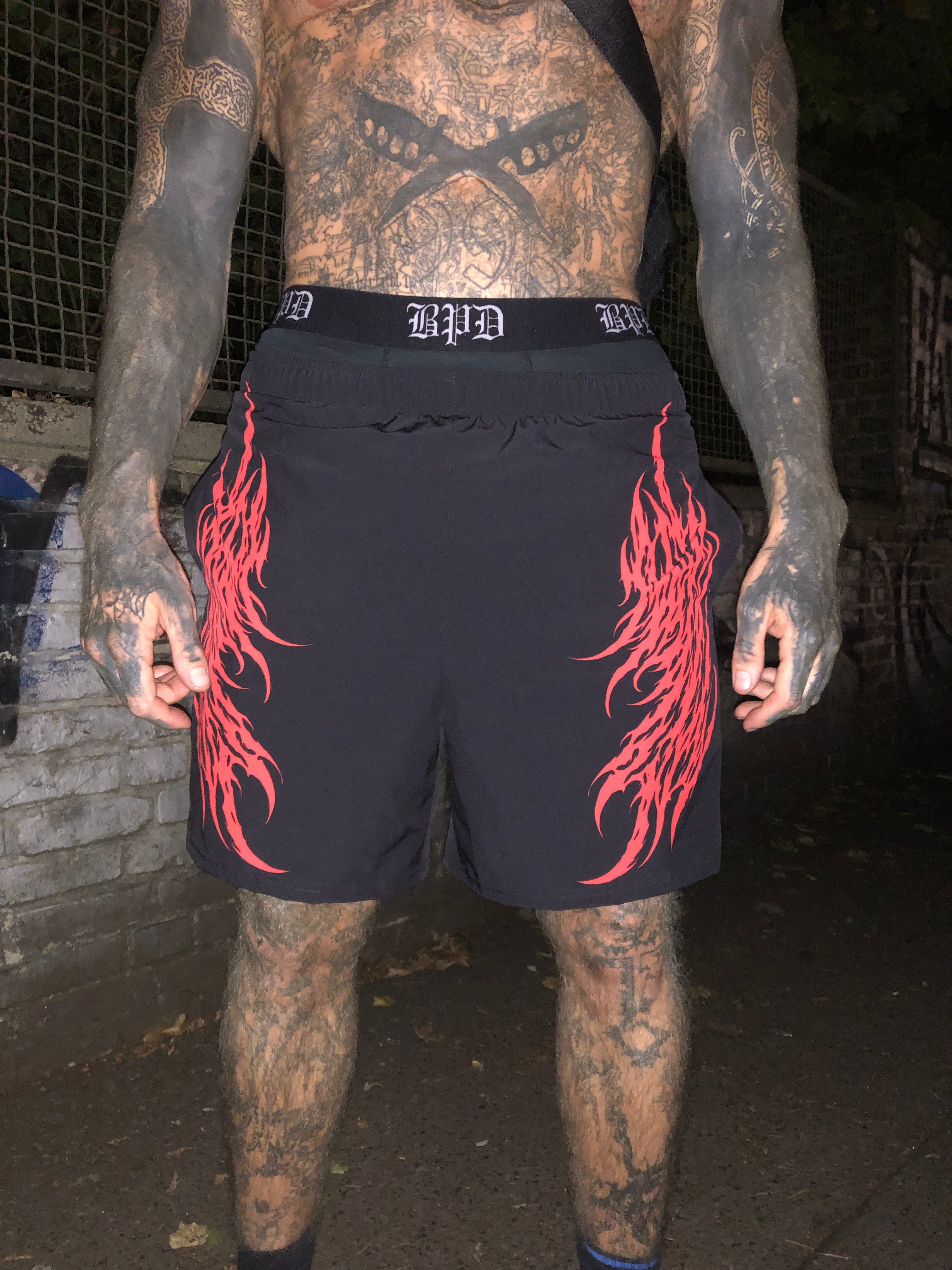 CONSUMED - Double Fire - Athletic Shorts