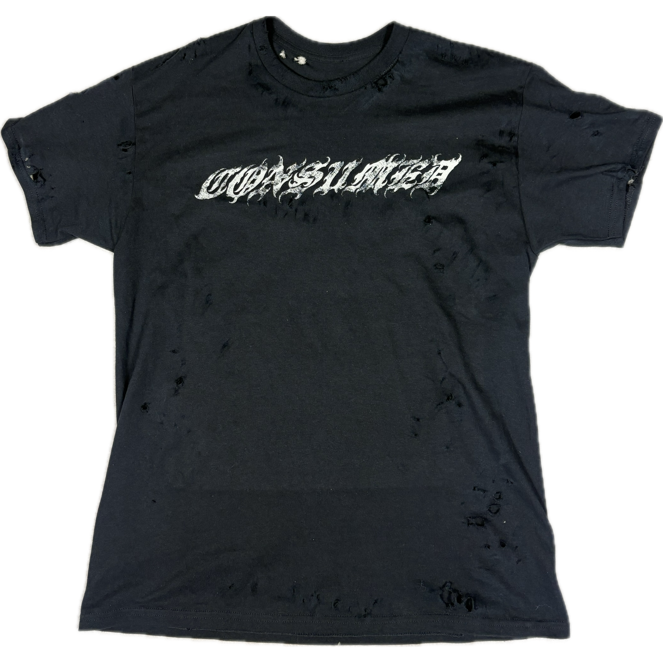 CONSUMED SIGNATURE - DISTRESSED SHIRT WHITE DRAGON I UNISEX