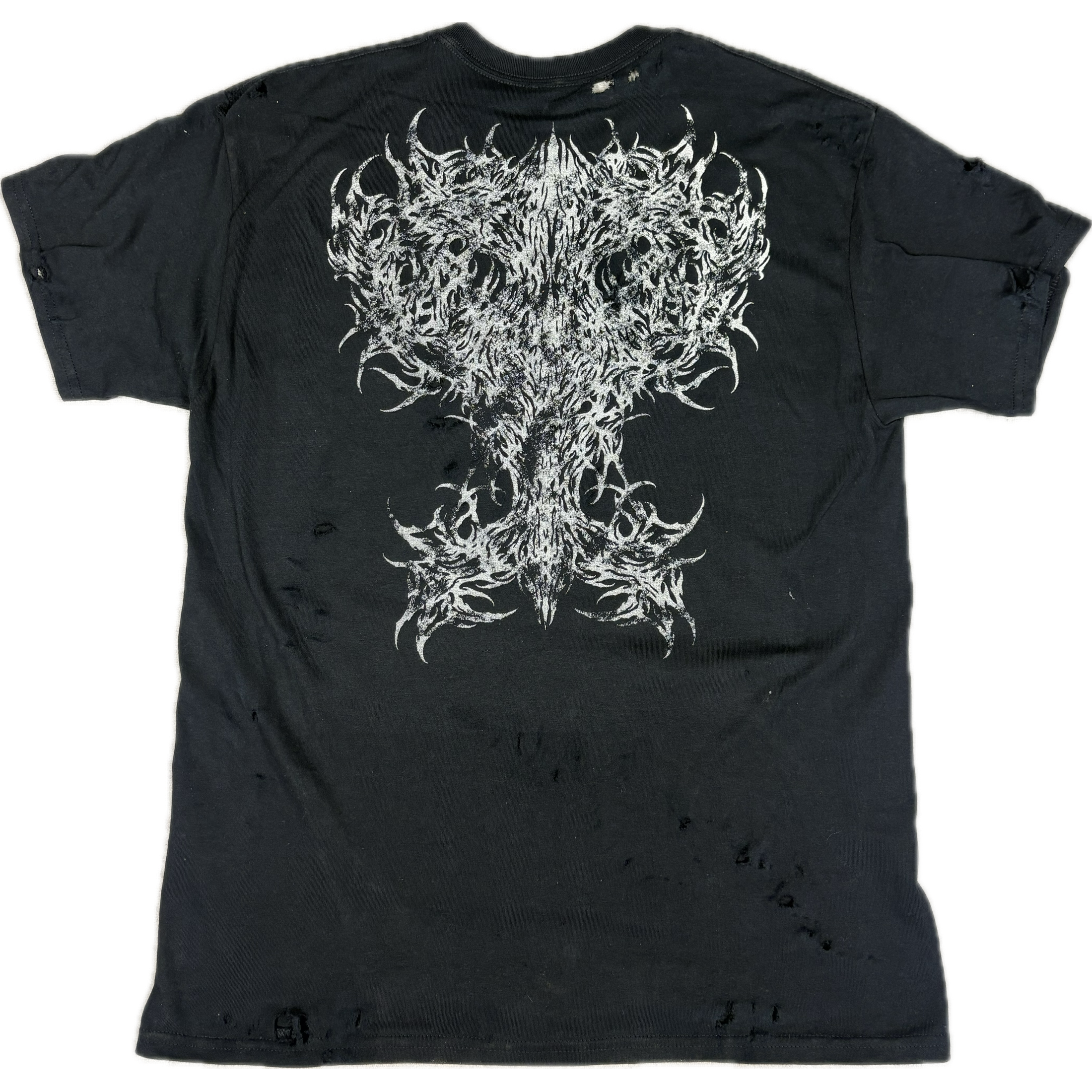 CONSUMED SIGNATURE - DISTRESSED SHIRT WHITE DRAGON I UNISEX