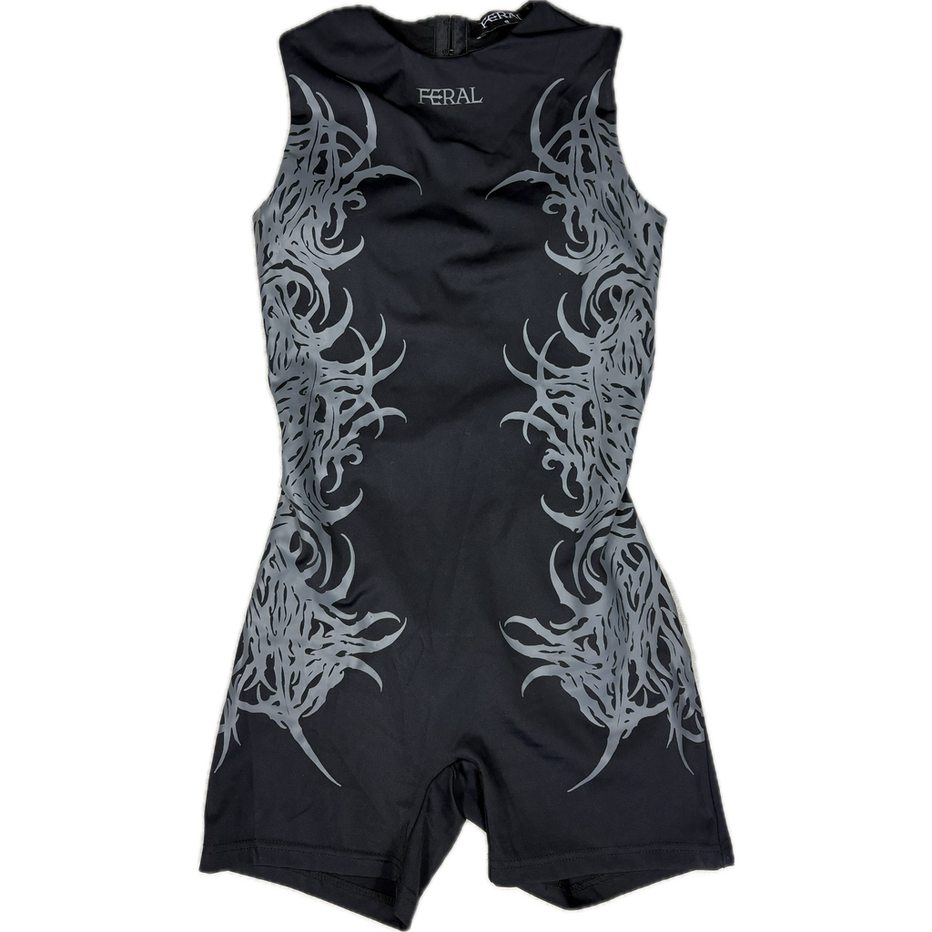 CONSUMED x FERAL - TRIBAL ROMPER GREY I UNISEX