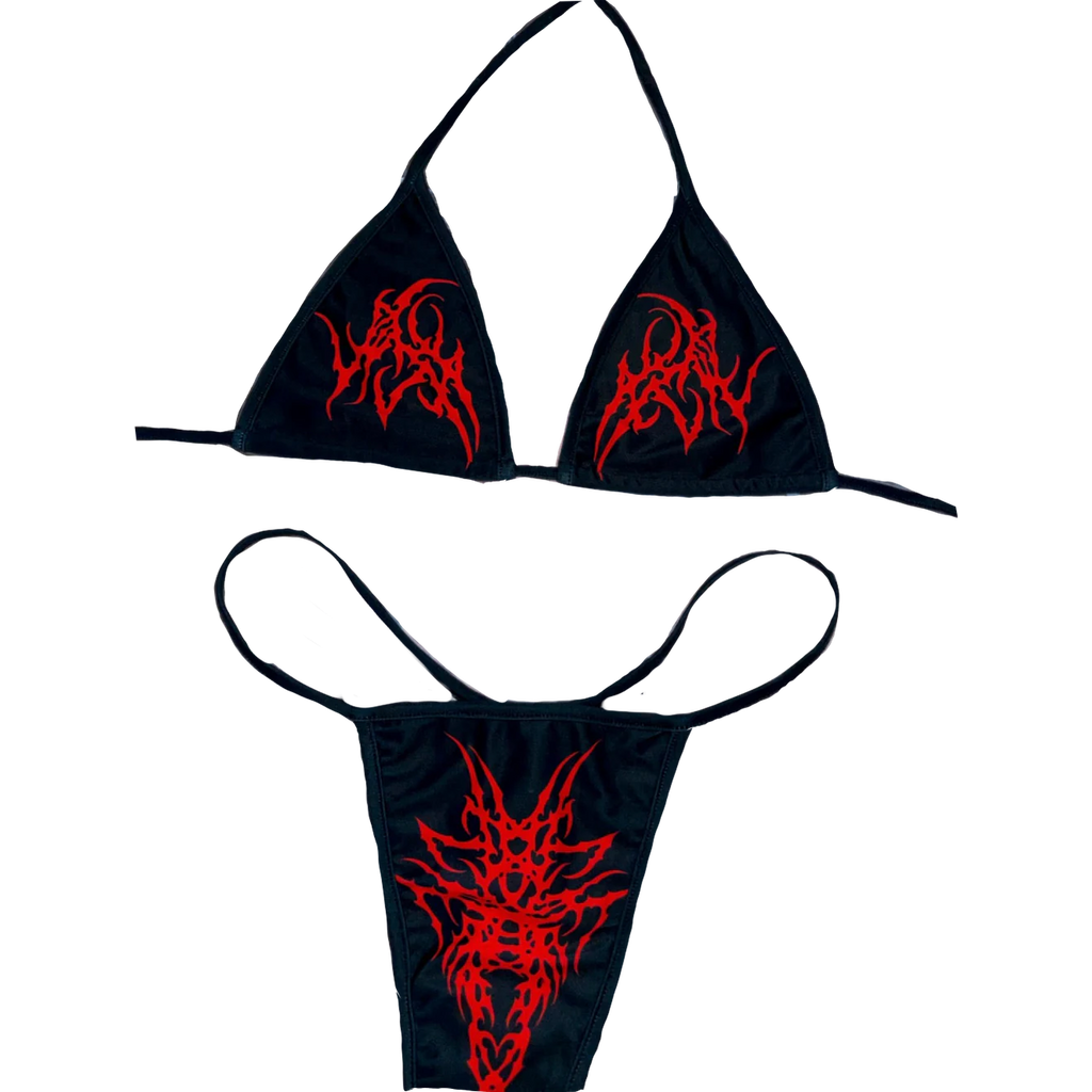 CONSUMED x BUBBLEGUM - neo tribal bikini