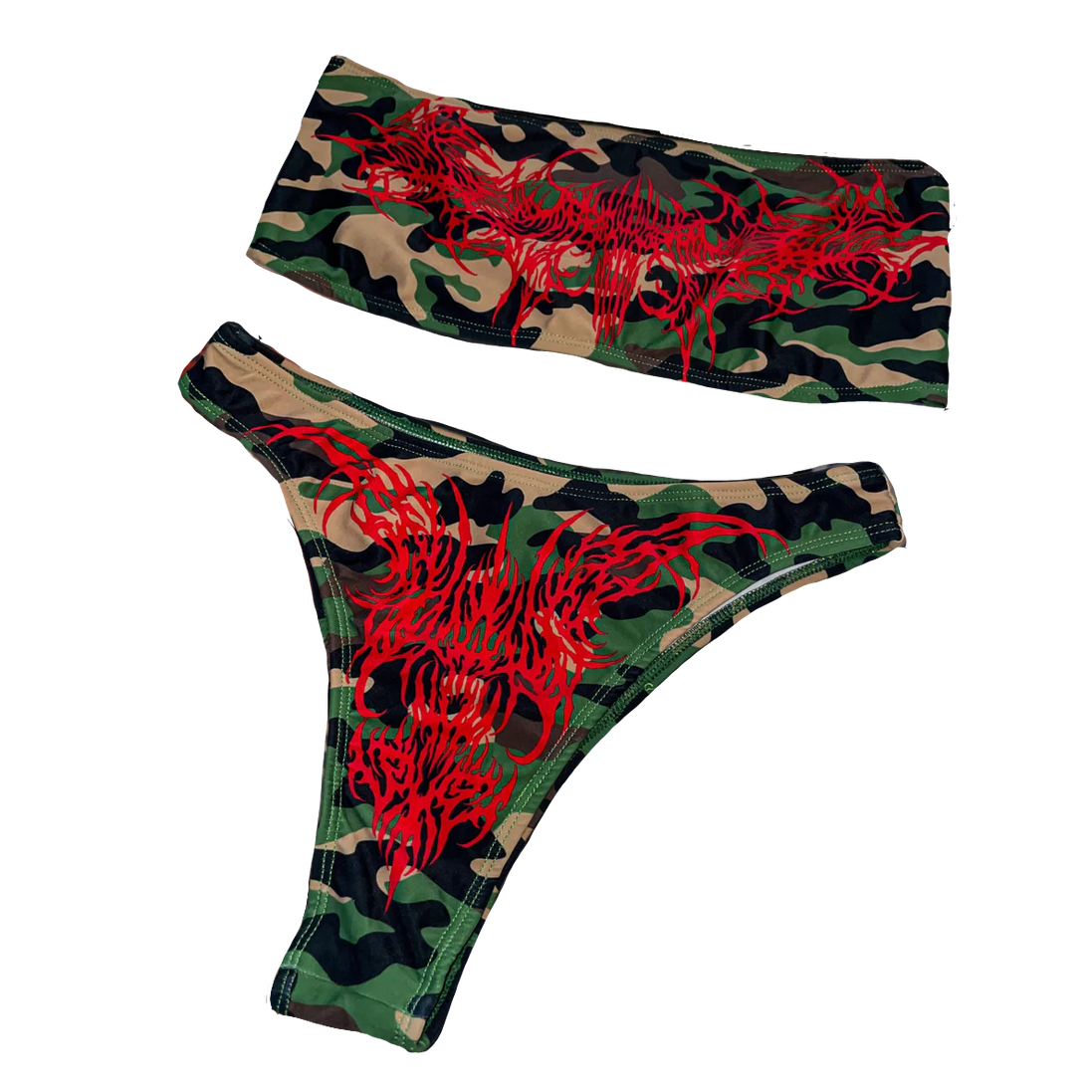 CONSUMED x BUBBLEGUM - neo tribal camo bikini