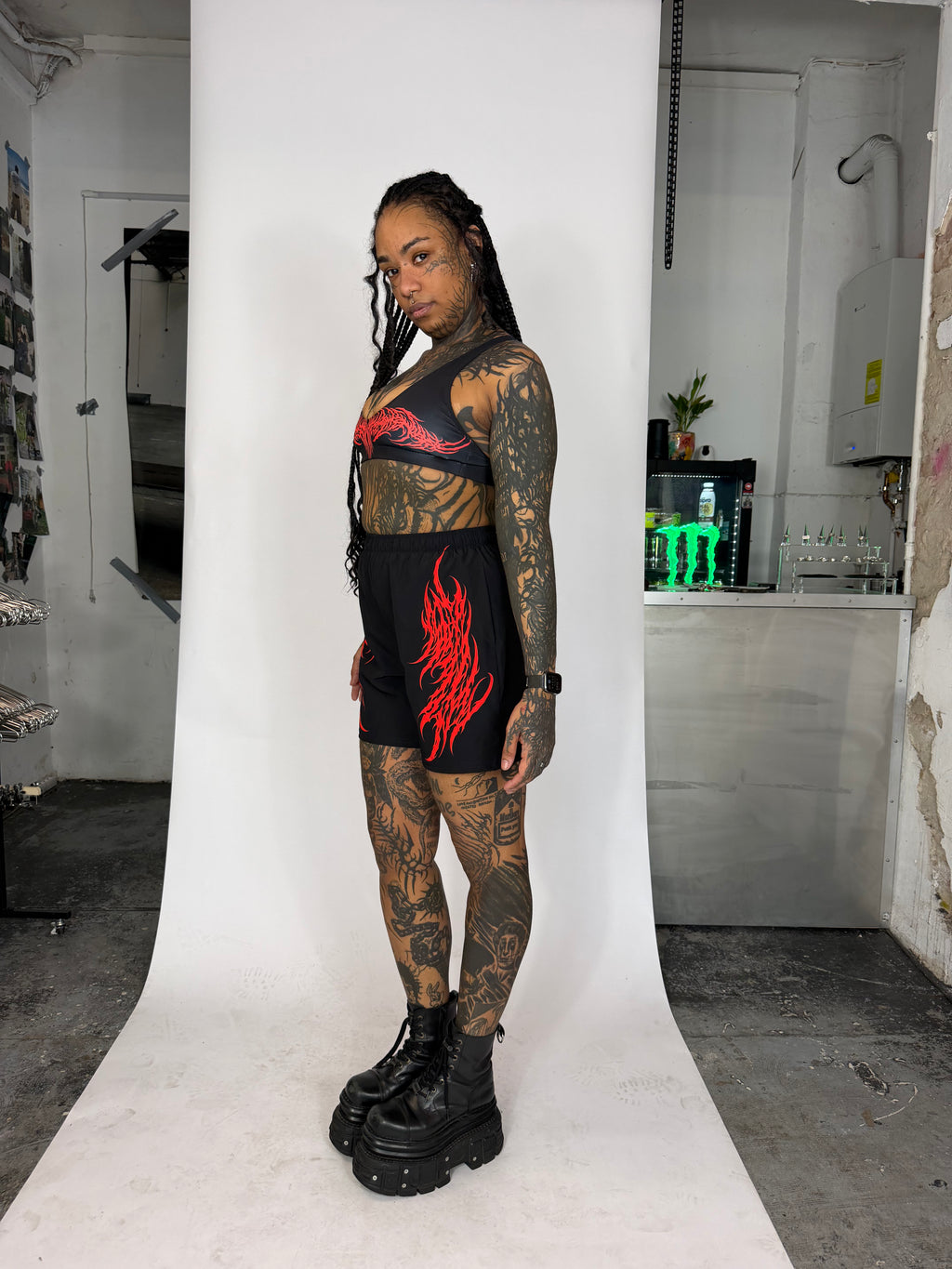 CONSUMED - Double Fire - Athletic Shorts