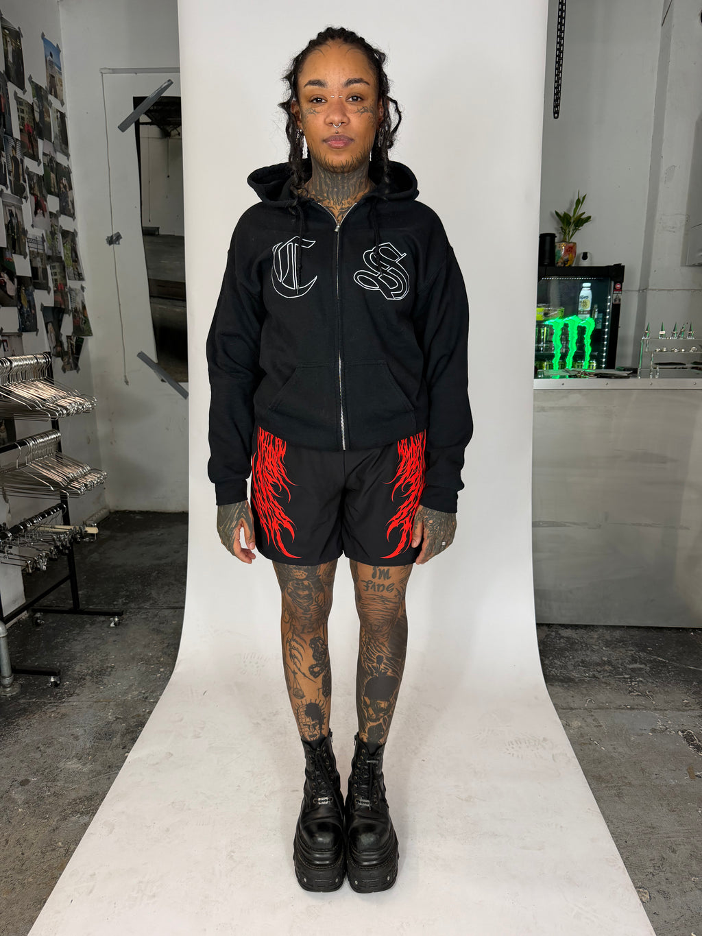 CONSUMED - C S - BLACK EAGLE Zip Up Hoodie