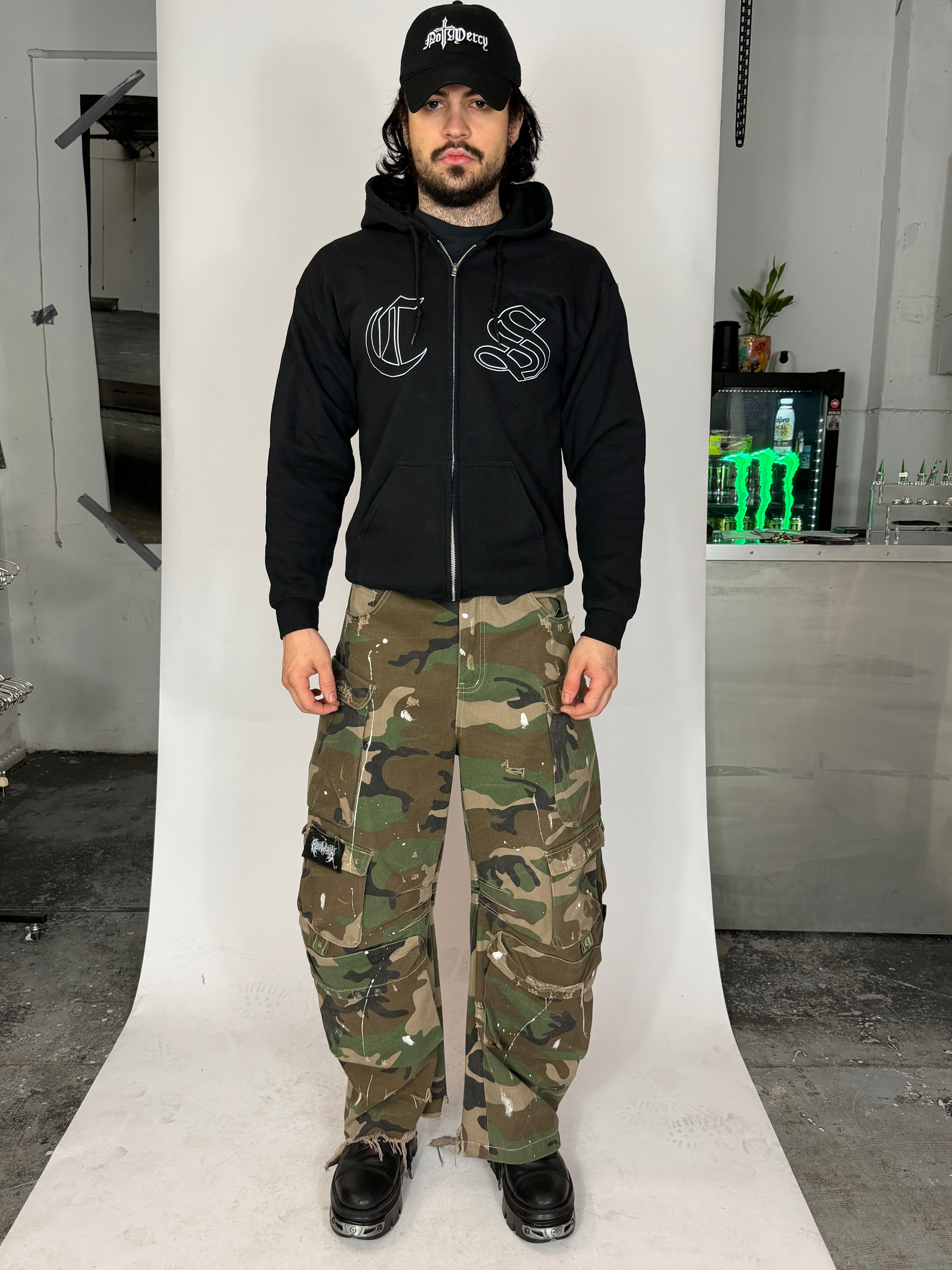 CONSUMED - C S - BLACK EAGLE Zip Up Hoodie
